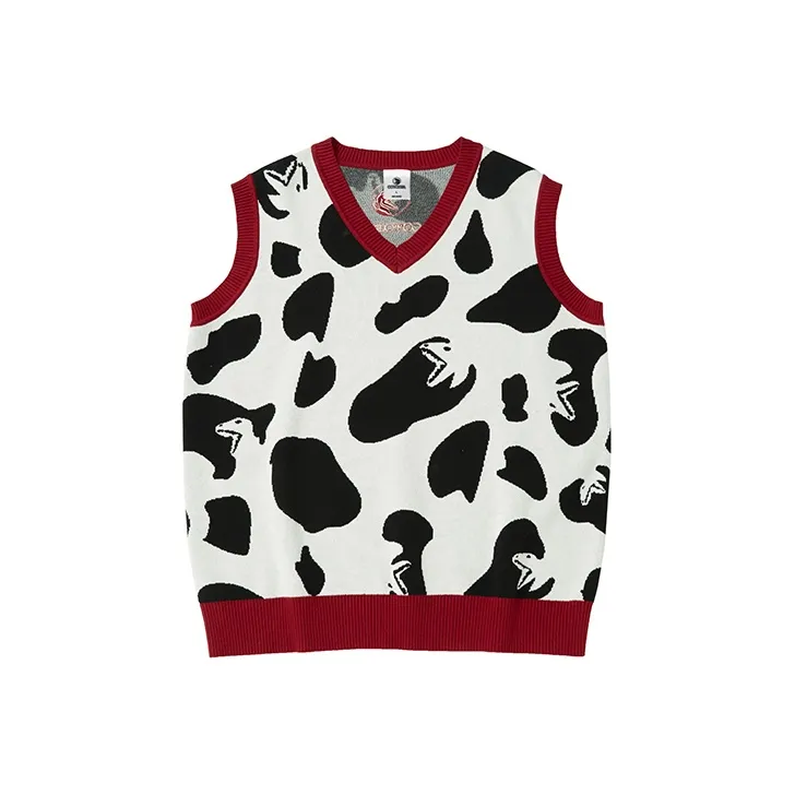 Loose Fit Sweater Unisex Black White-0