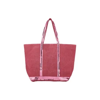 Vanessa Bruno Linen Tote Bag, Shopping Bag, Shoulder Bag, Handbag Large Size Women's Pink