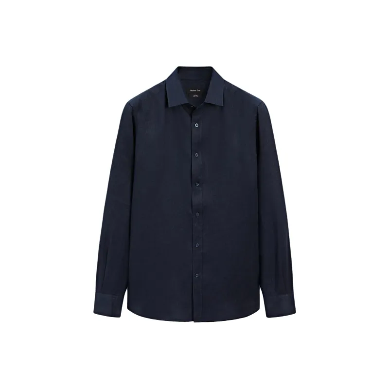 Massimo Dutti Shirt Men's Sea Blue-0