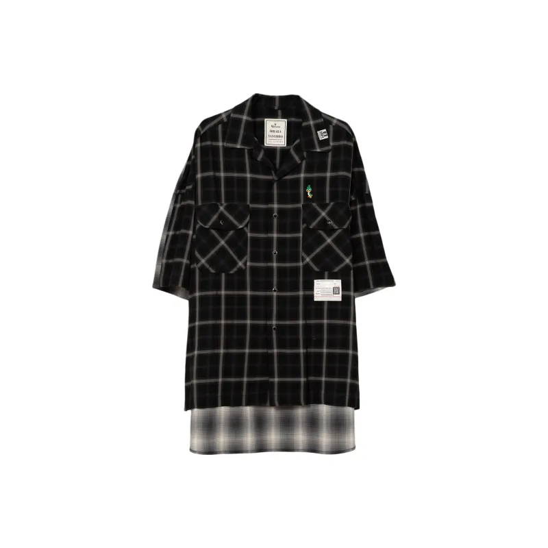 Maison Mihara Yasuhiro Double Layered Check Shirt-0