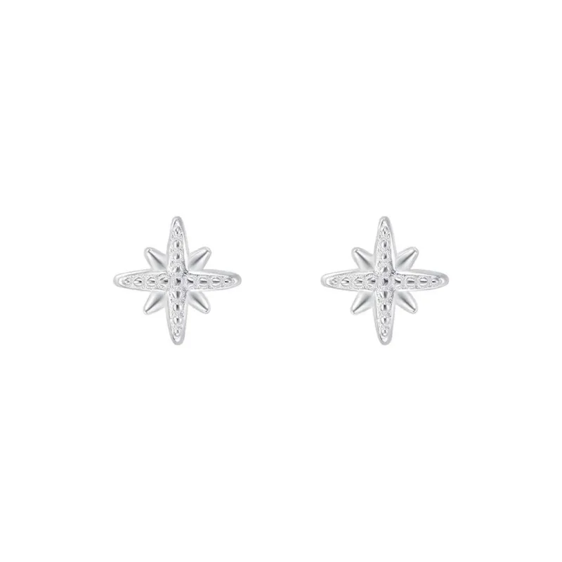 KiNGZiT 999 Fine Silver Stud Earrings Women's-0