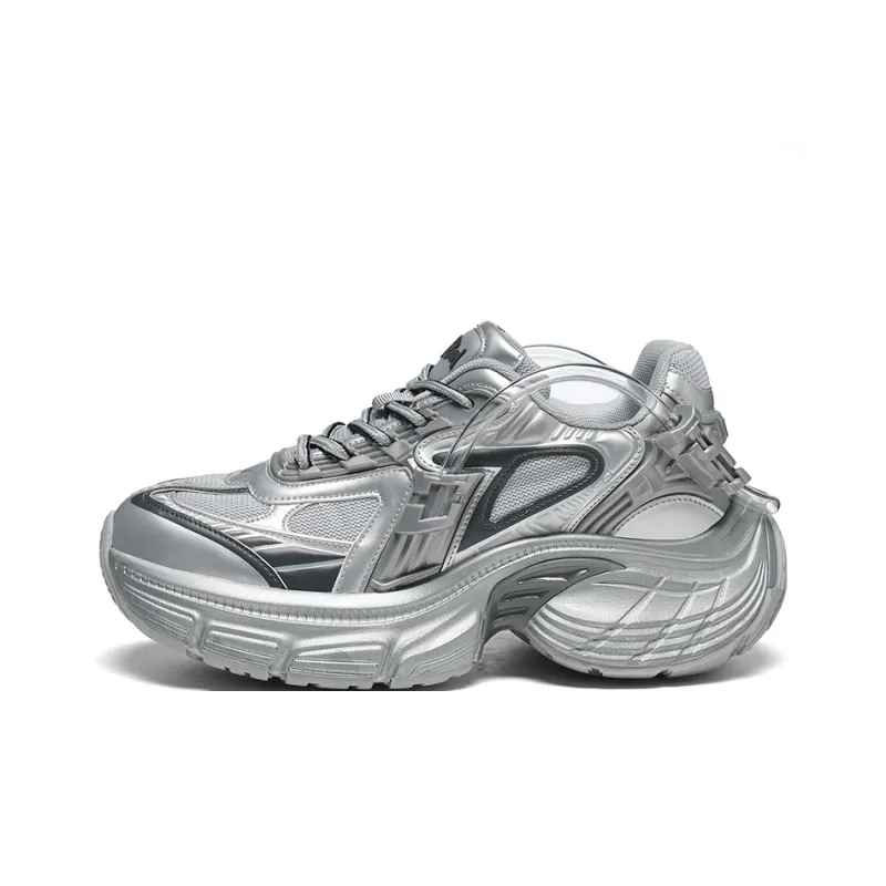 JANECO Slip Resistant, Abrasion Resistant, Breathable Low Top Chunky Sneakers Unisex-12
