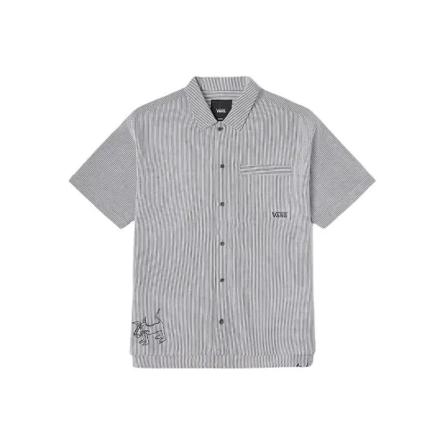 Vans Shirt Men's Gray White Stripes
