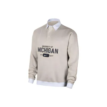 Nike Michigan Club Fleece Men's Nike College Long-Sleeve Polo