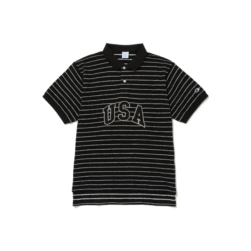 Champion SS24 Polo Shirt Unisex Black-0
