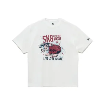 New Era T Shirt Unisex Gray White