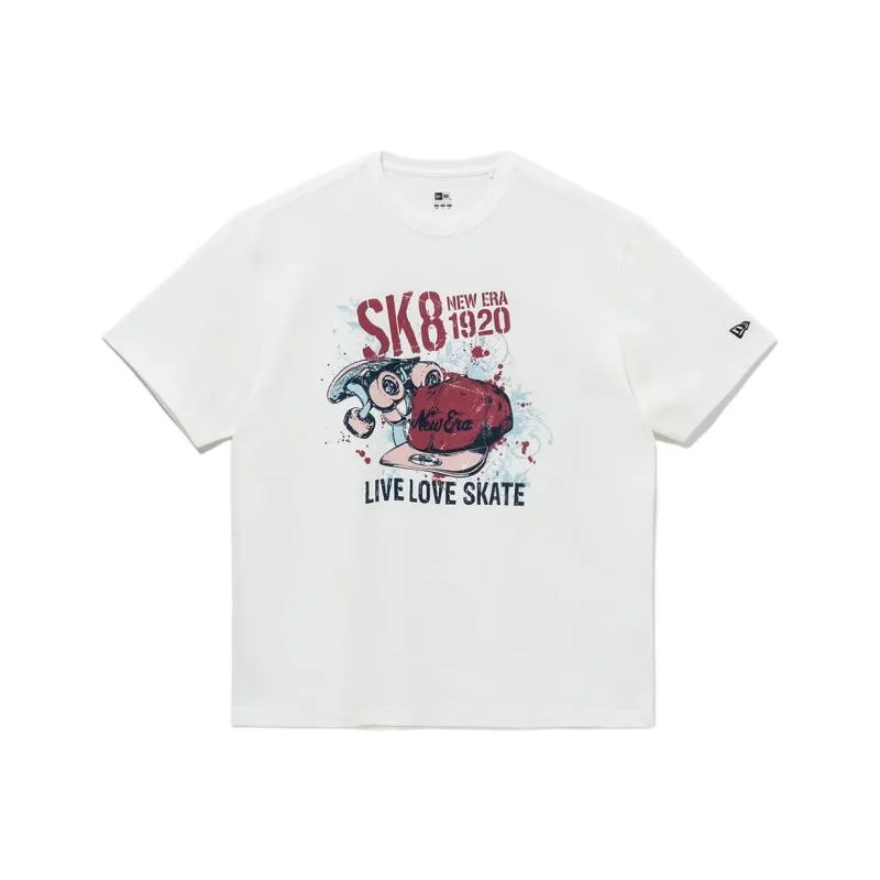 New Era T Shirt Unisex Gray White-0