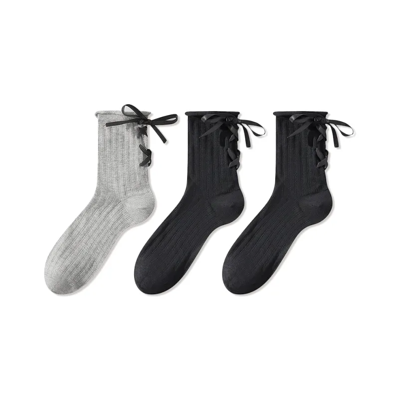 JIAZINI Mid Calf Socks Women's 3 Pack-8