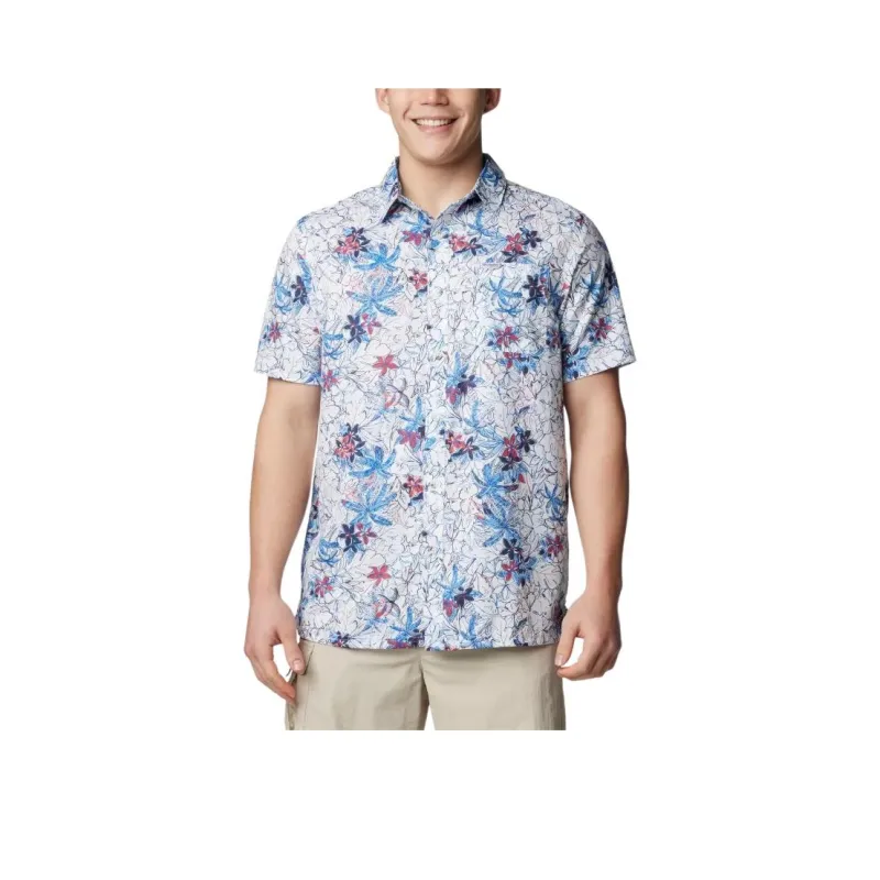 Columbia PFG Super Slack Tide™ Camp Shirt Men's White-0