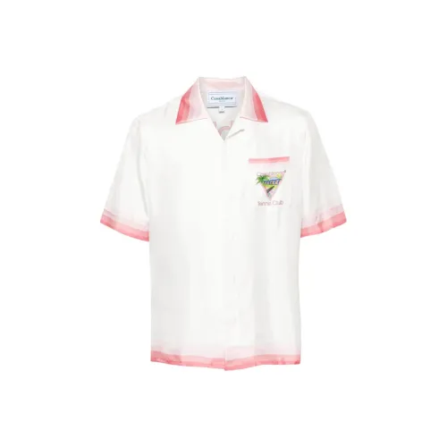 CASABLANCA Cuban Collar Short Sleeve Shirt