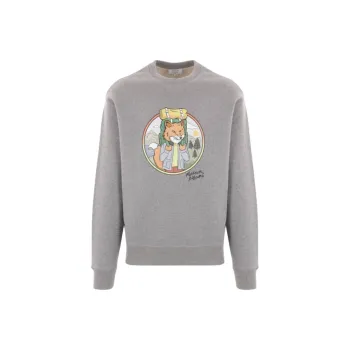 Maison Kitsune Fox Printed Crewneck Sweatshirt