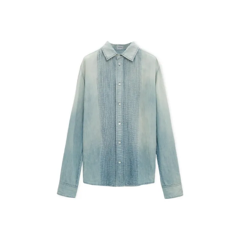 LOEWE FW24 Shirt Men's Bleached Indigo-0