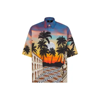 FENDI Palm Tree Sunset Printed Shirt