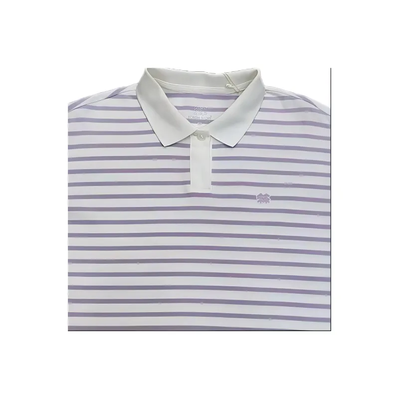 KOLON SPORT Polo Shirt Women's Purple White Stripes-2