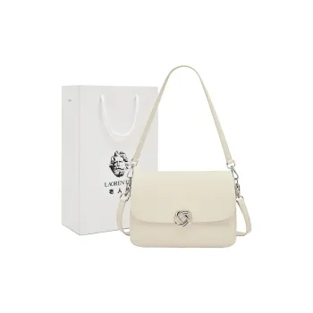 Old Man's Head Top Grain Cow Leather Classic Shoulder Bag Regular Women's Black/White/Gray