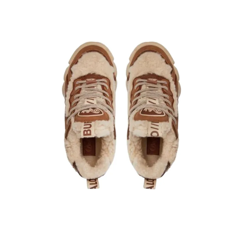 Buffalo Cld Chai Warm Anti Slip Wear Resistant Low Top Casual Shoes Women's Brown-4