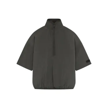 Fear Of God Essentials SS24 Halfzip Mockneck Shirt Men's Ink Black/INK