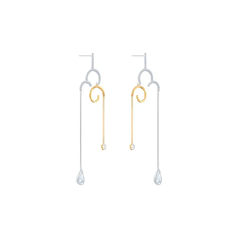 Swarovski My Hero Earrings Women's White Gold Plated/Gold-1
