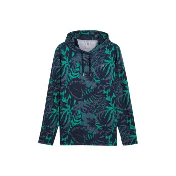 PUMA PALM TREE CREWCLOUDSPUN Palm Glitch MATTR Sweatshirt Men Dark Navy   Shiny Green