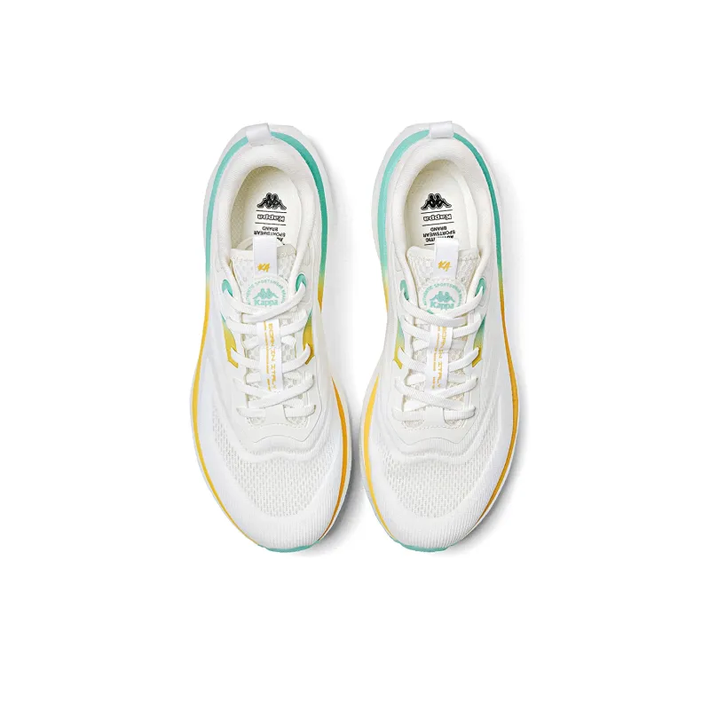 Kappa Slip Resistant And Breathable Low Top Running Shoes Unisex Classic White-3