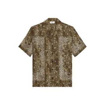 CELINE Hawaiian Shirt In Crepe De Chine