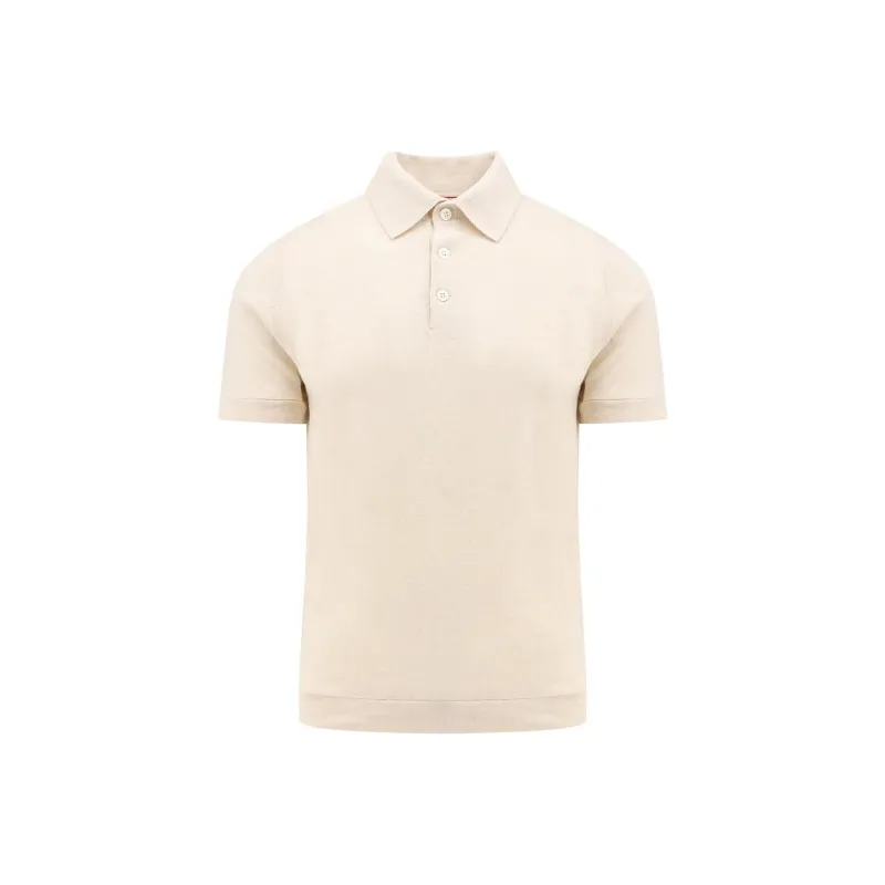 Brunello Cucinelli Short Sleeved Ribbed Knit Polo Shirt-0