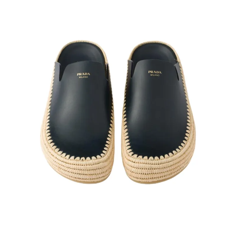 PRADA Closed Toe Slippers Men's Dark Blue-5