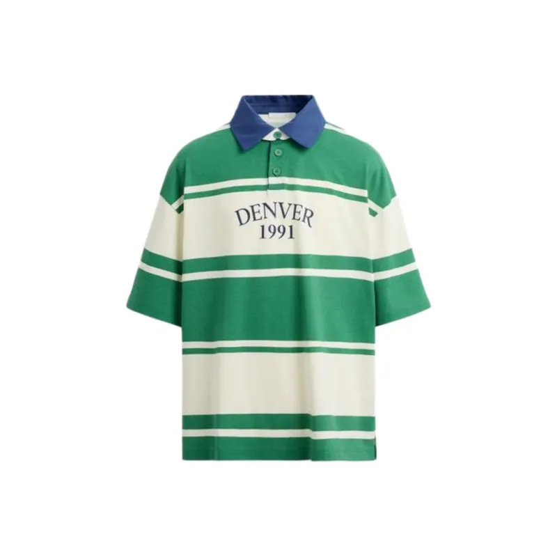 ZARA Polo Shirts Men Green-0