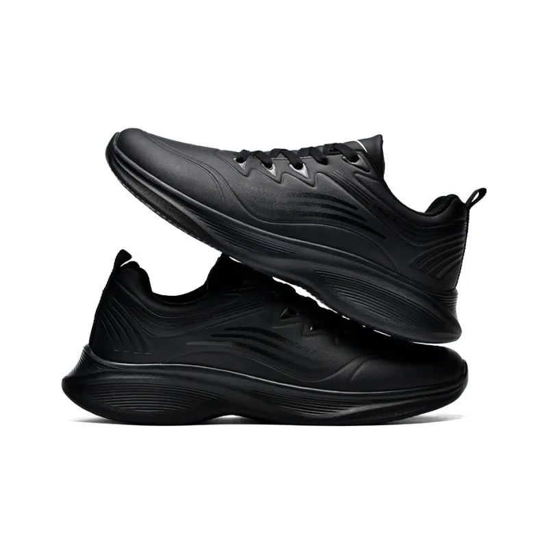 Binary Cushioning, Rebound, Lightweight, Anti slip Low Top Running Shoes Men's Black-3