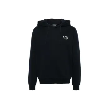 A.P.C Logo Embroidered Drawstring Hoodie