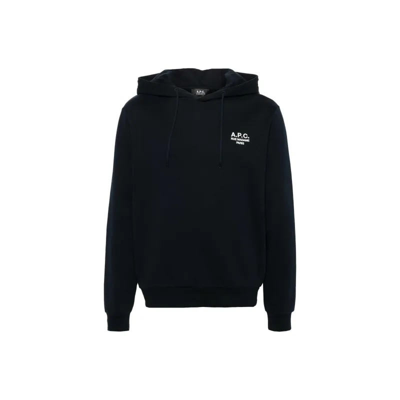 A.P.C Logo Embroidered Drawstring Hoodie-0