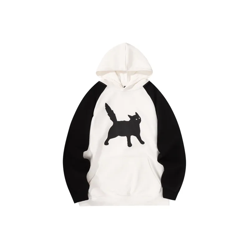 Suamoment Spring And Fall American Casual Hoodie Top Unisex-0