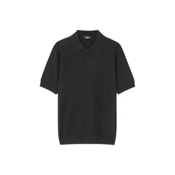 VERSACE Barocco Jacquard Short Sleeved Polo Shirt