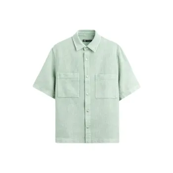 ZARA Shirts Men Light Green
