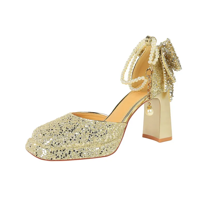 YAFEI XUANYU Chunky Heel High Heels 9CM Women's-12