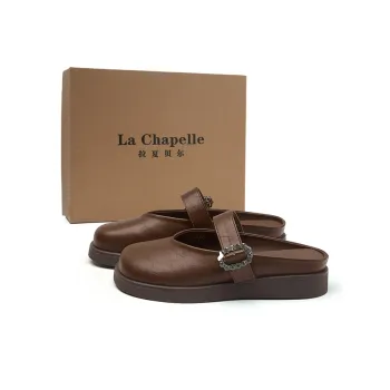 La Chapelle Rubber Sole Abrasion Resistant Closed Toe Slippers Women's