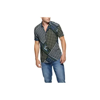 GUESS Eco Rayon Scarf Shirt Shirt Men's Multicolor