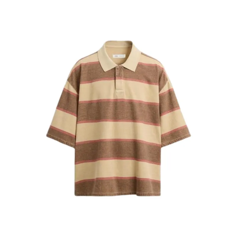 ZARA Polo Shirts Men Russet-0