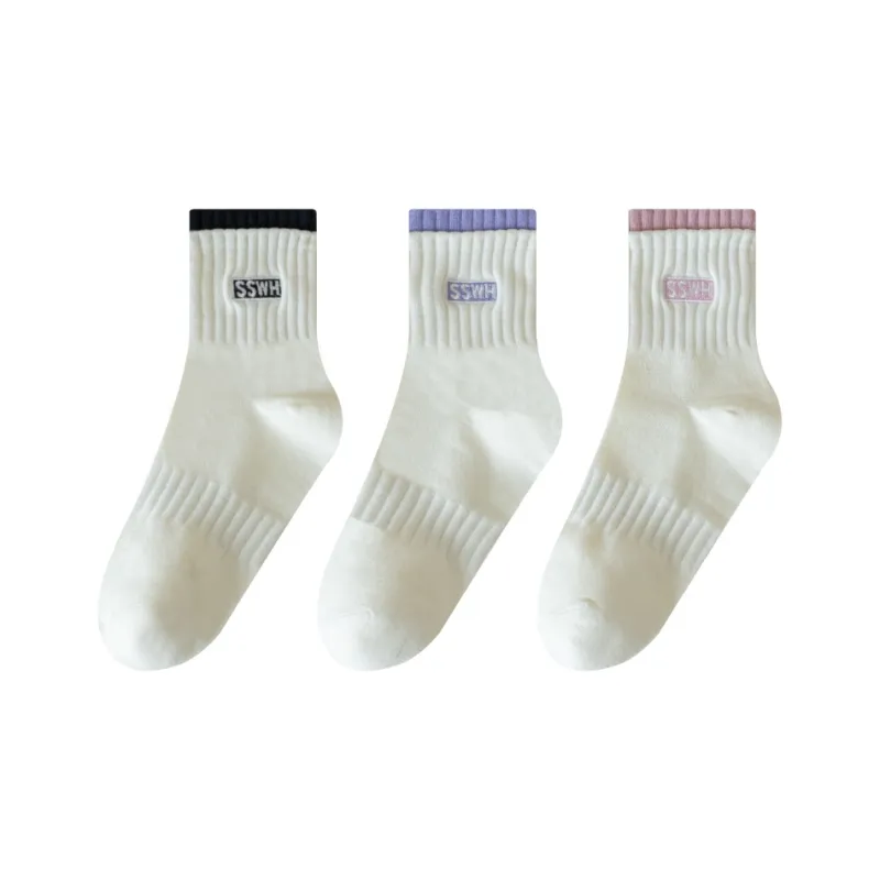 MIIOW Mid Calf Socks Women's 3 Pack-14