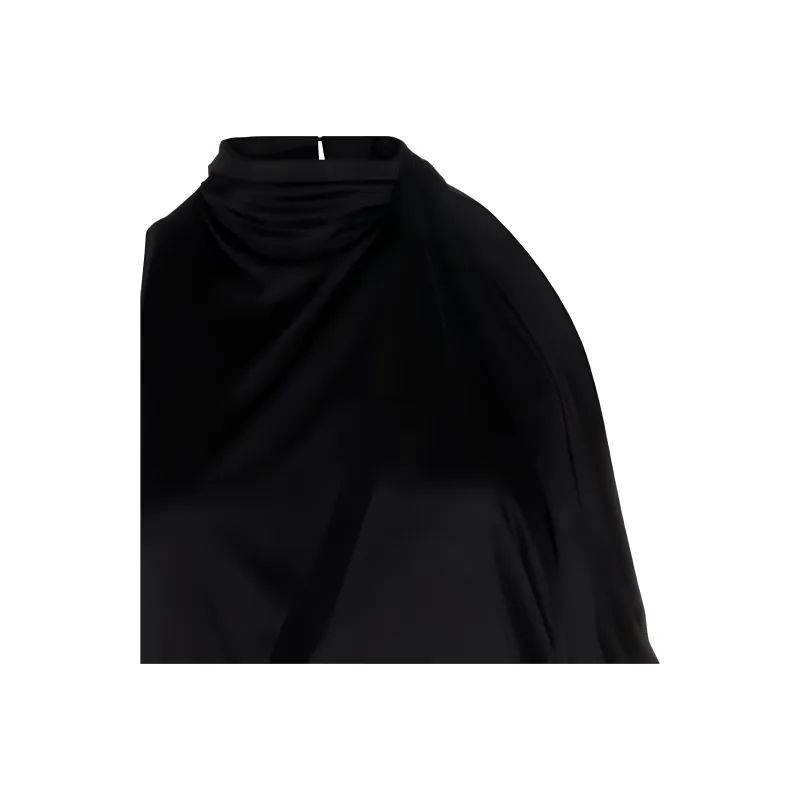 VERSACE Blouse Fabric Jersey Top 'Black'-4