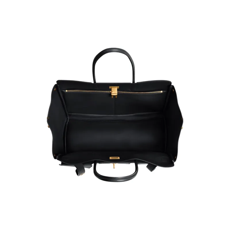 Balenciaga Bel Air Cow Leather Tote Bag, Shopping Bag, Handbag Medium Size Women's Black-2