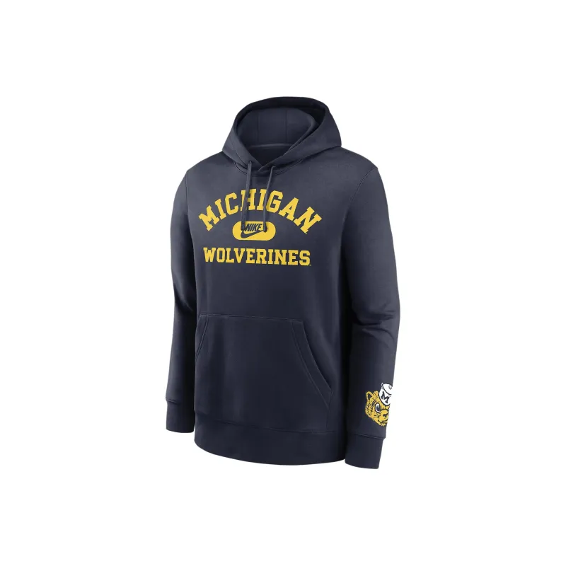 Nike Michigan Wolverines Legacy Club Foundational Men's Nike College Pullover Hoodie-0