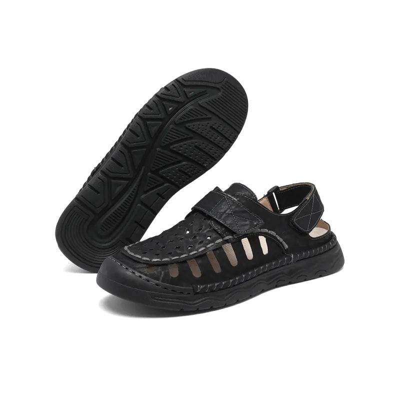 MUSHILANDI Beach Sandals Men Black/Red Brown/Khaki-3