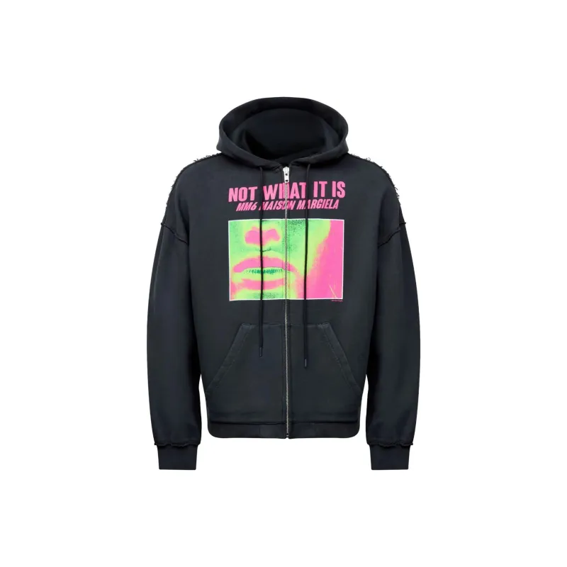 MM6 Maison Margiela Graphic-Printed Zip-Up Hoodie-0