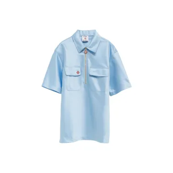 CASABLANCA Satin Zip up Shirt
