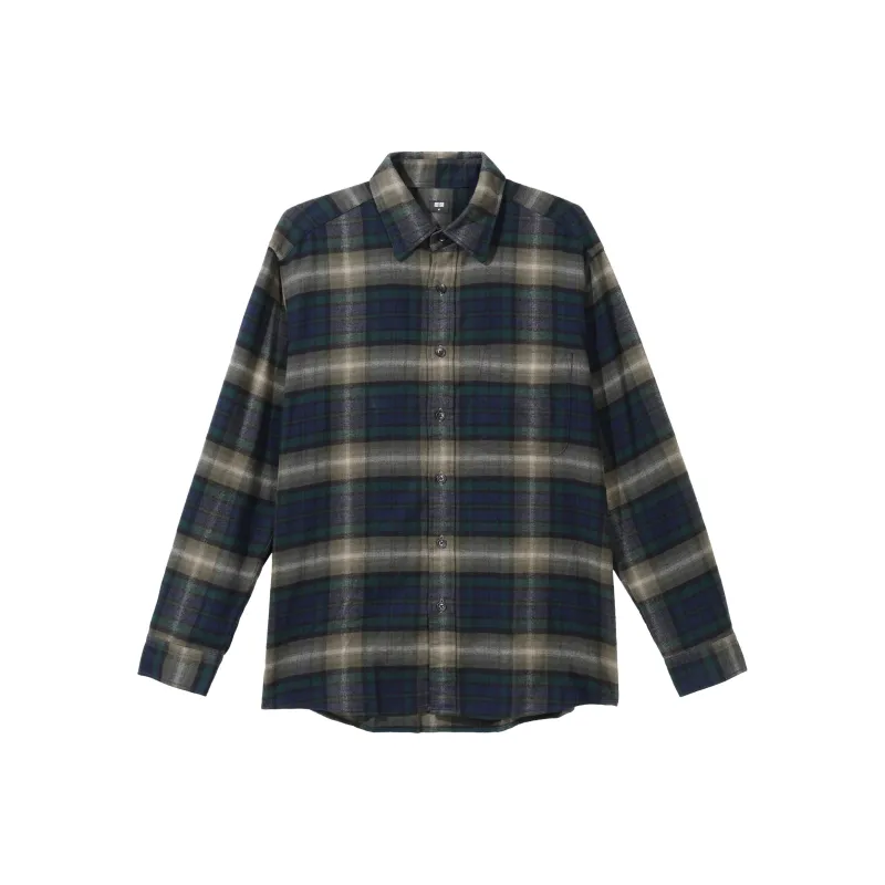 UNIQLO Shirts Men Dark Green-0
