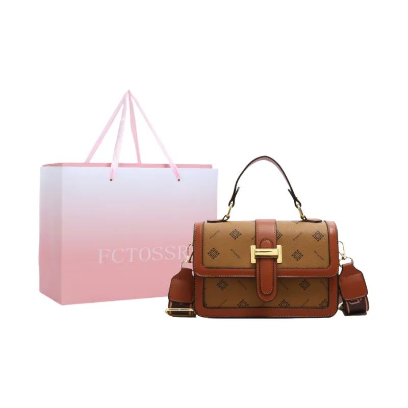 FCTOSSR PU Crossbody Handbag Regular Women's Ecru/Yellow/Brown-6