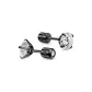 Black-Holographic Star Stud Earrings (4MM)