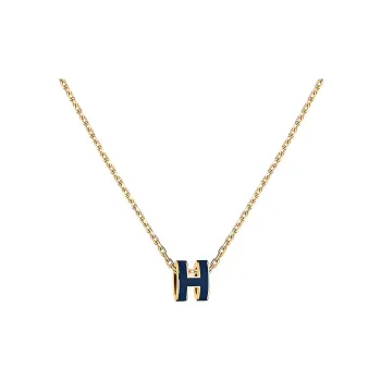 HERMES POP H Collection Gold Plated Necklaces Women's