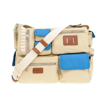 MOSCHINO Cotton Shoulder Bag Men's Sandy Beige